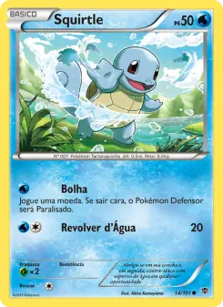Carta Squirtle da coleção Plasma Blast
