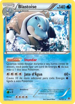 Carta Blastoise da coleção Plasma Blast