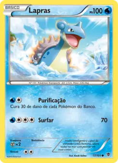 Carta Lapras da coleção Plasma Blast