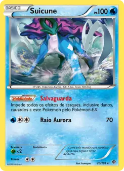 Carta Suicune da coleção Plasma Blast
