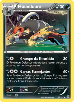 Carta Houndoom da coleção Plasma Blast
