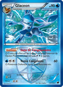 Carta Glaceon da coleção Plasma Freeze