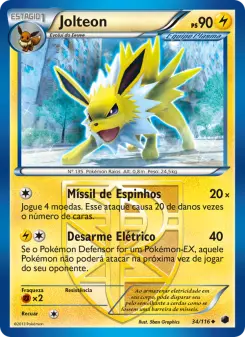 Carta Jolteon da coleção Plasma Freeze