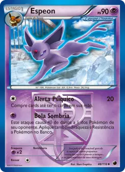 Carta Espeon da coleção Plasma Freeze