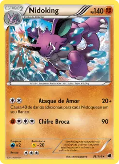 Carta Nidoking da coleção Plasma Freeze