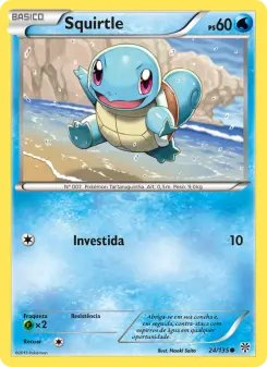 Carta Squirtle da coleção Plasma Storm