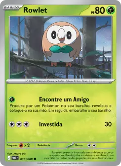 Carta Rowlet da coleção Perfect Order