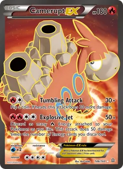 Carta Camerupt EX da coleção Primal Clash