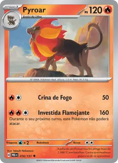 Carta Pyroar da coleção Prismatic Evolutions