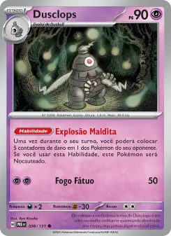 Carta Dusclops da coleção Prismatic Evolutions