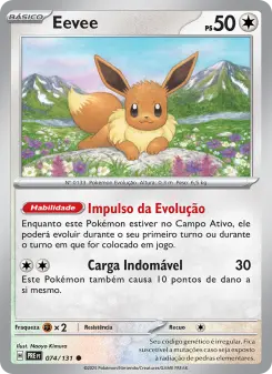 Carta Eevee da coleção Prismatic Evolutions
