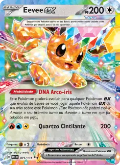 Carta Eevee ex da coleção Prismatic Evolutions