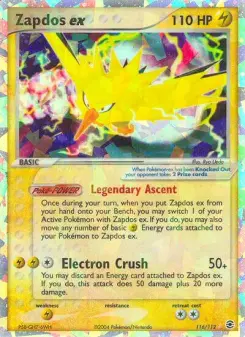 Carta Zapdos ex
