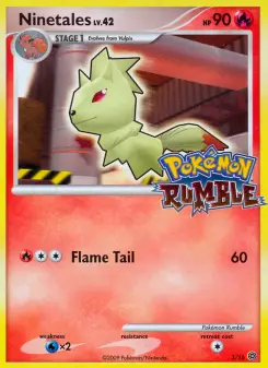 Carta Ninetales da coleção Pokémon Rumble