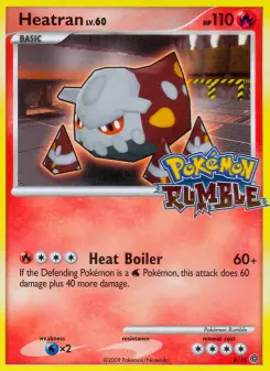 Carta Heatran da coleção Pokémon Rumble