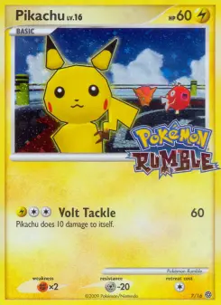 Carta Pikachu da coleção Pokémon Rumble