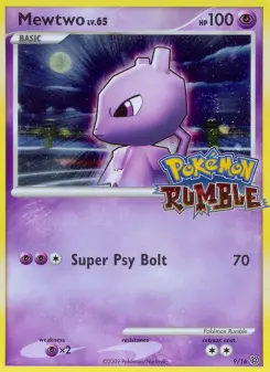 Carta Mewtwo da coleção Pokémon Rumble