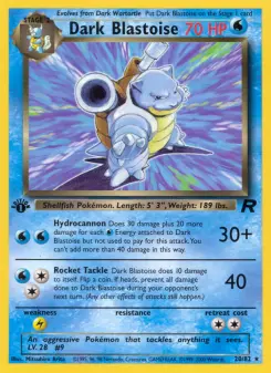 Carta Dark Blastoise da coleção Team Rocket