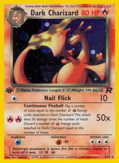 Carta Dark Charizard da coleção Team Rocket