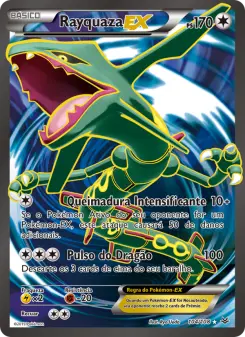 Carta Rayquaza EX da coleção Roaring Skies