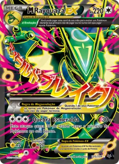 Carta M Rayquaza EX da coleção Roaring Skies
