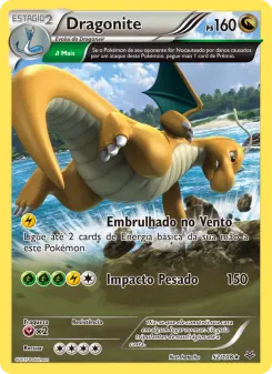 Carta Dragonite da coleção Roaring Skies
