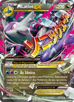 Carta M Latios EX da coleção Roaring Skies