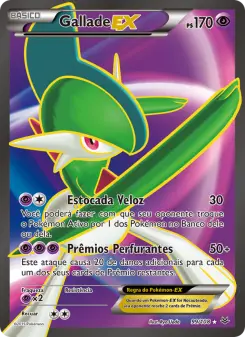 Carta Gallade EX da coleção Roaring Skies