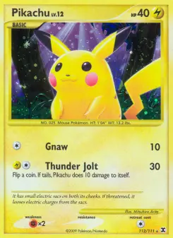 Carta Pikachu da coleção Rising Rivals
