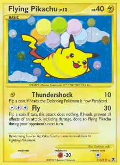 Carta Flying Pikachu da coleção Rising Rivals