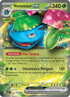 Carta Venusaur ex da coleção Stellar Crown
