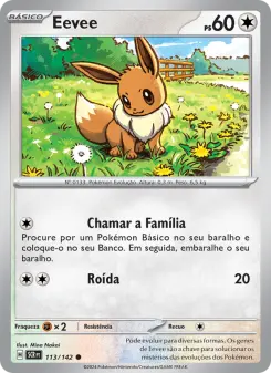 Carta Eevee da coleção Stellar Crown