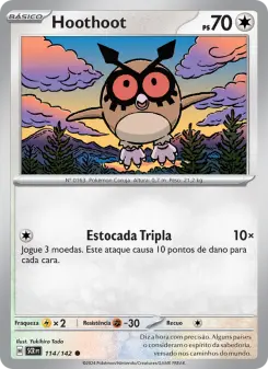 Carta Hoothoot da coleção Stellar Crown