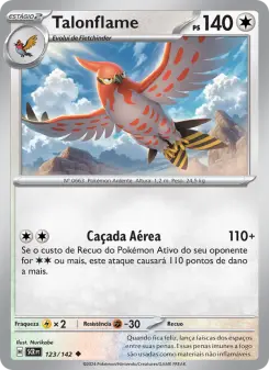 Carta Talonflame da coleção Stellar Crown