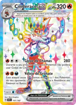 Carta Cinderace ex da coleção Stellar Crown