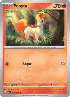 Carta Ponyta da coleção Stellar Crown
