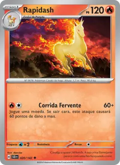Carta Rapidash da coleção Stellar Crown