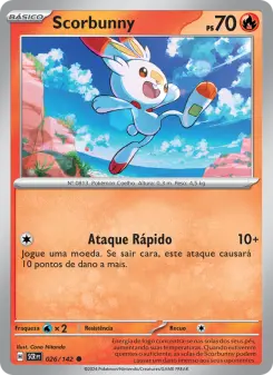 Carta Scorbunny da coleção Stellar Crown