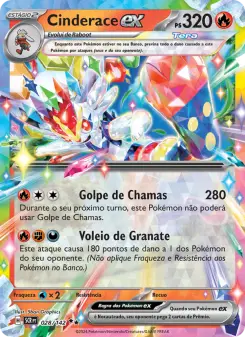 Carta Cinderace ex da coleção Stellar Crown