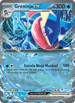 Carta Greninja ex da coleção Stellar Crown