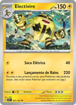 Carta Electivire da coleção Stellar Crown