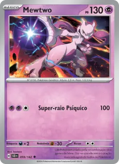 Carta Mewtwo da coleção Stellar Crown