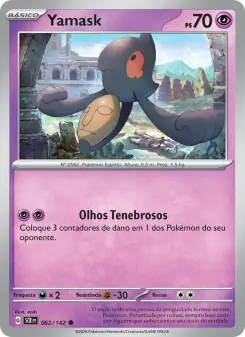 Carta Yamask da coleção Stellar Crown