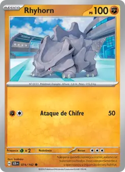 Carta Rhyhorn da coleção Stellar Crown