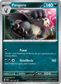 Carta Pangoro da coleção Stellar Crown