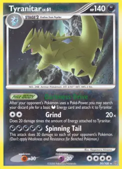 Carta Tyranitar da coleção Stormfront