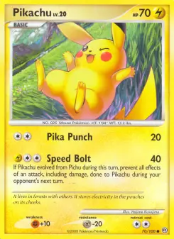 Carta Pikachu da coleção Stormfront