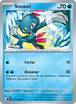 Carta Sneasel da coleção Shrouded Fable