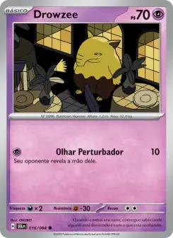 Carta Drowzee da coleção Shrouded Fable