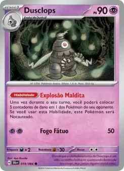 Carta Dusclops da coleção Shrouded Fable